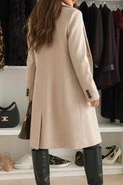 Lapel Collar Long Sleeve Coat