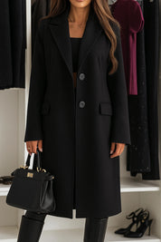 Lapel Collar Long Sleeve Coat