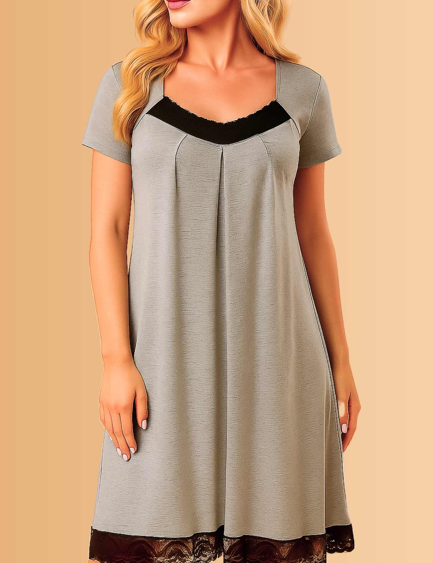 Stylish Nightgowns Laura Short Sleeve